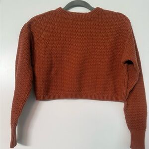 Abound Rust Cropped Sweater, XS